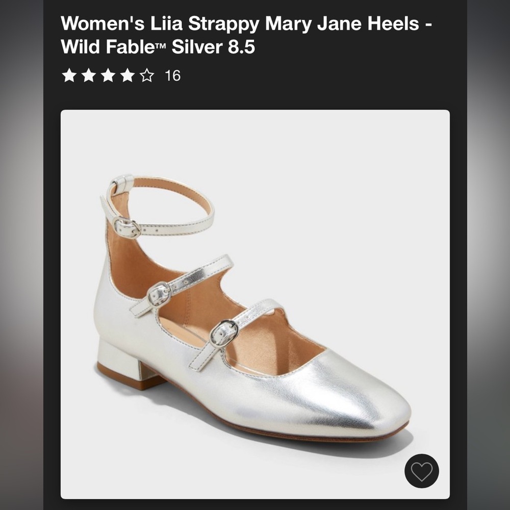Target Silver Mary Jane Heels